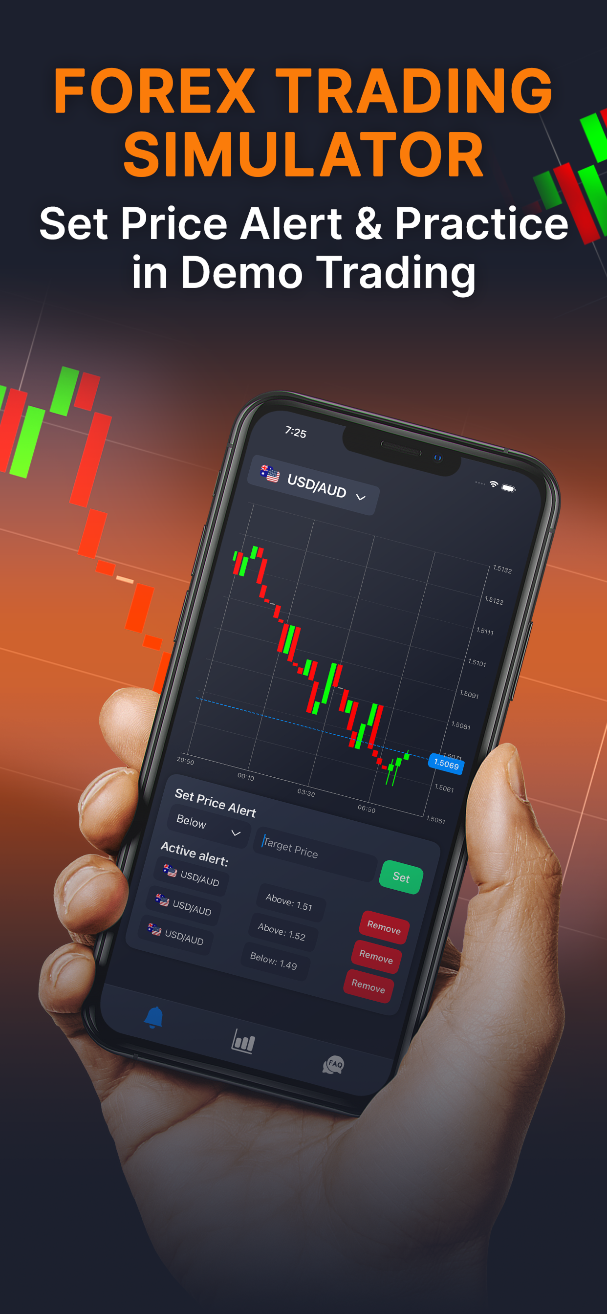 QTrading app main screen